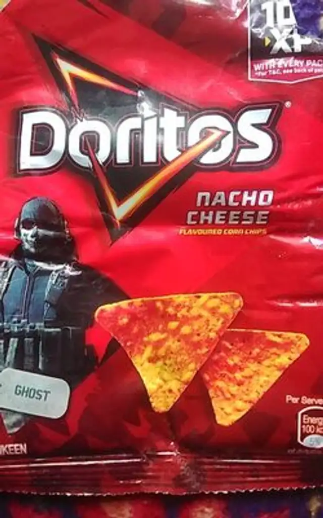Doritos ingredients label