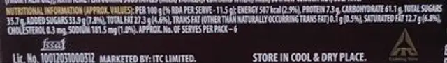 Dark Fantasy nutrition facts table