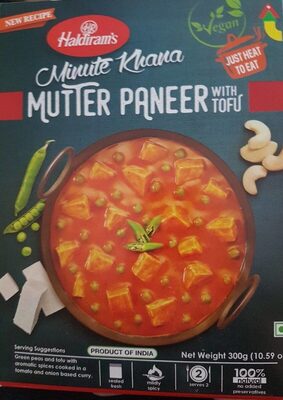 Mutter paneer with tofu