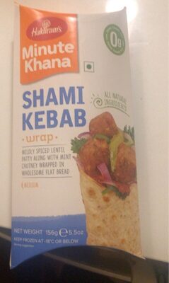 Minute Khana Shami Kebab Wrap front packaging