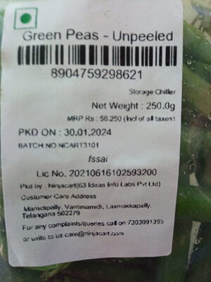 Green Peas - Unpeeled