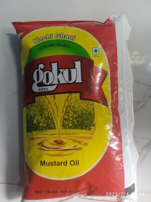 Gokul Mustard Oil front packaging