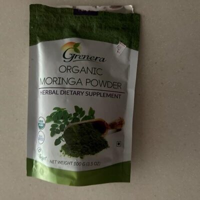 Moringa powder front packaging