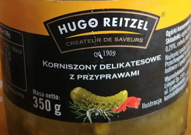 Korniszony delikatesowe z przyprawami front packaging