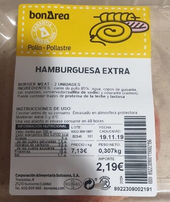Hamburguesa extra