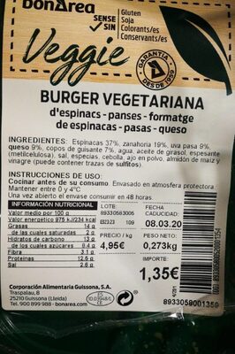 Burger vegetariana