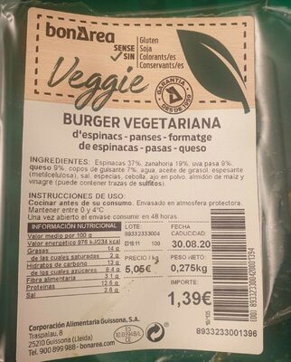 Burger vegetariana