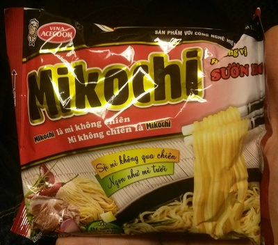 Mikochi Mì Không Chiên Vị Sườn Heo front packaging