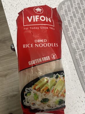 Dried rice noodles front packaging