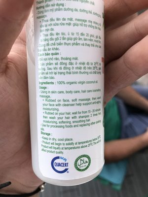 Thanh vinh ingredients label