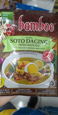Bamboe, soto daging