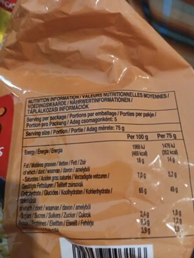 Noodles Special Chicken ingredients label