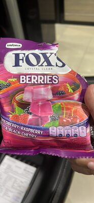 FOX'S Crystal Clear Berries Wildberry, Raspberry & Black Cherry front packaging