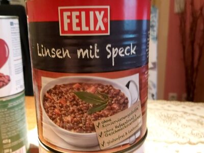 Linsen mit Speck