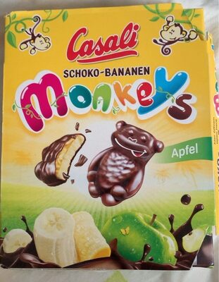 Schoko Bananen Monkeys, Apfel front packaging