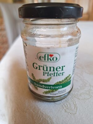Grüner Pfeffer im Glas