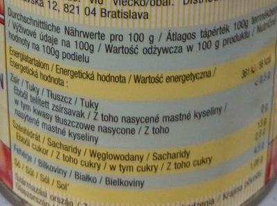 Fehérbabbparadicsommártásban nutrition facts table