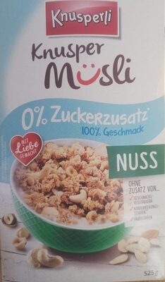 Nussmüsli ohne Zuckerzusatz