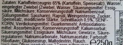 Kartoffelsalat mit Schnittlauch ingredients label