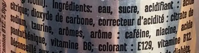Hexis original ingredients label