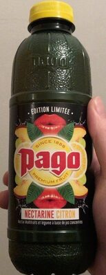 Pago nectarine citron front packaging