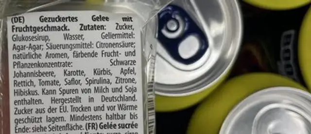 Gelee Früchte, Im 250 g Blister Sir Charles ingredients label