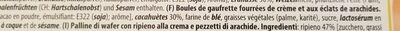 Waffelkugeln, Erdnuss, Waferballs, Peanuts ingredients label