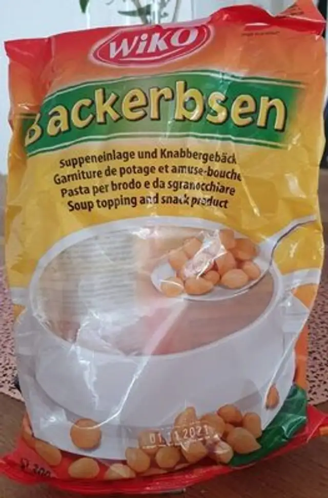 Knusprige Backerbsen 300g Beutel Niko nutrition facts table