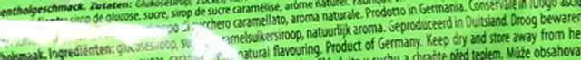 Euka Menthol Bonbon ingredients label