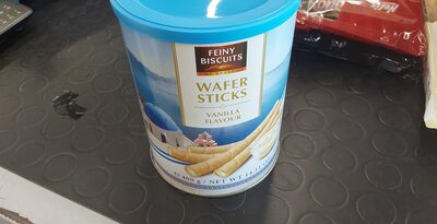 Waffelröllchen Mit Vanillegeschmackcreme 400g Dose Helena front packaging