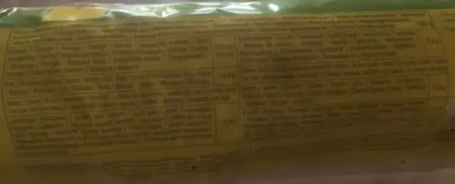 Biscuit au blé nutrition facts table