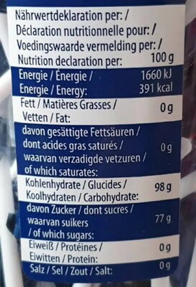 Sucettes paris saint germain nutrition facts table