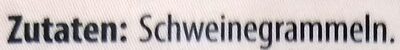 Knuspergrammeln ingredients label