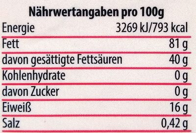 Knuspergrammeln nutrition facts table