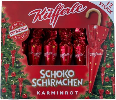 Schoko Schirmchen kaminrot front packaging