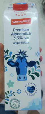 Premium Alpenmilch 3.5% fett front packaging