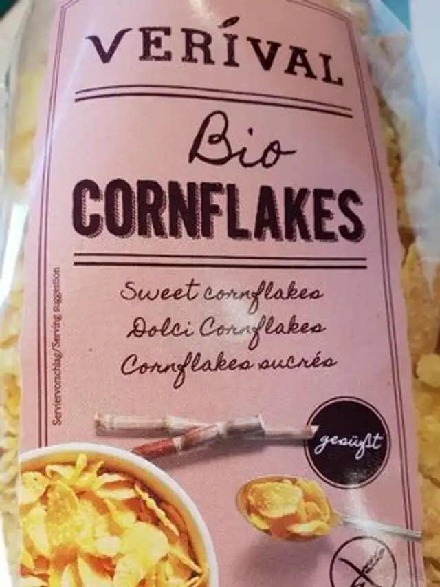 Bio cornflakes front packaging