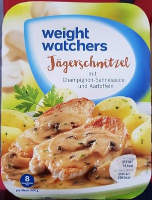 Jägerrahmschnitzel, Mit Champignons