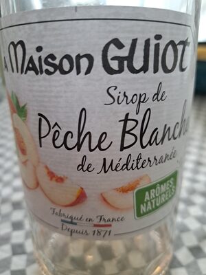sirop de pêche blanche de méditerranée front packaging