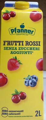 Pfanner frutti Rossi senza zuccheri aggiunti