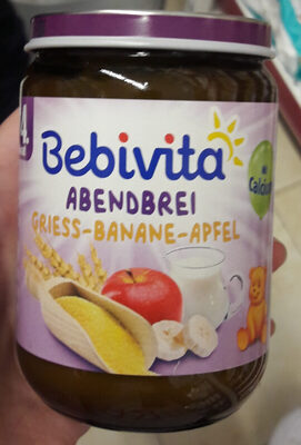 Bebivita каша лека нощ грис, банан и ябълка
