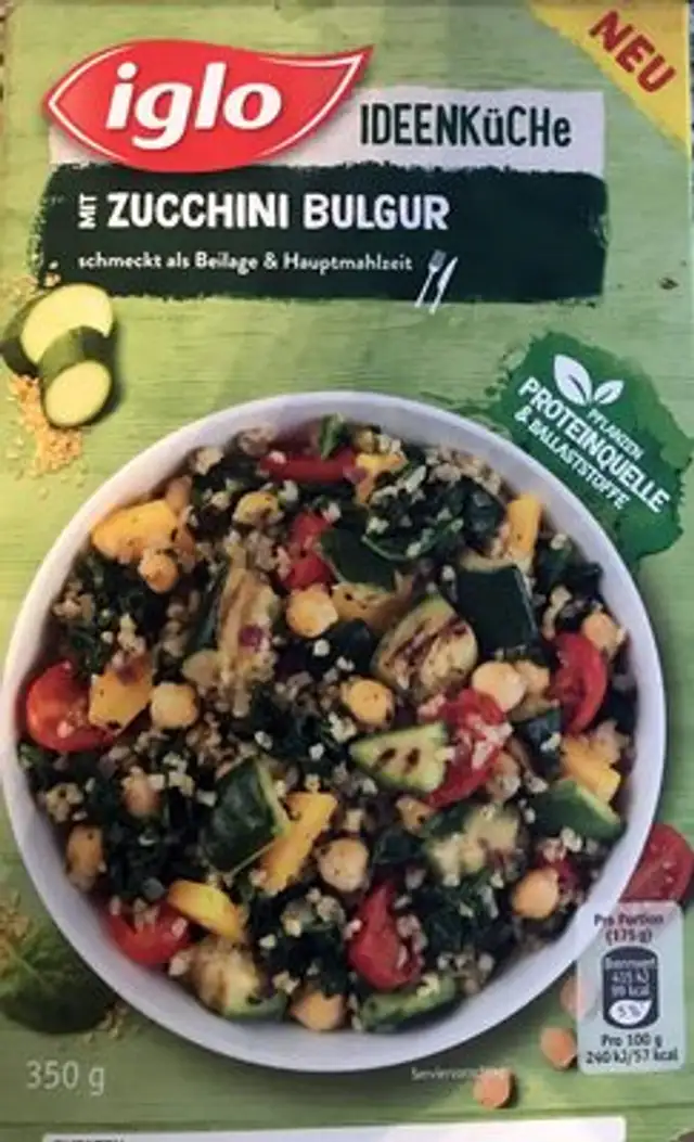 Zucchini Bulgur front packaging