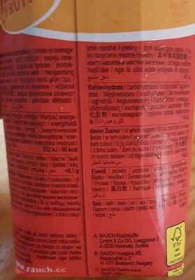 Bravo uva rossa nutrition facts table