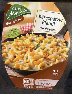 Käsespätzle Pfandl (mit Bergkäse) front packaging