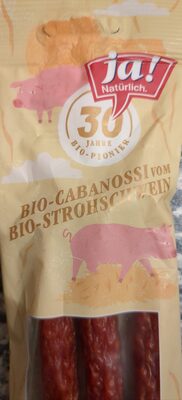 Ja! Natürlich Bio-Cabanossi vom Strohschwein