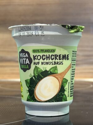 Kochcreme auf kokosbasis