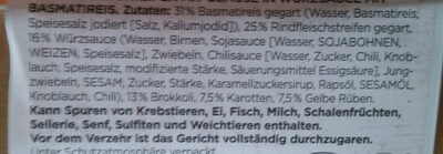 Magic Steam Rainbow Bulgogi ingredients label