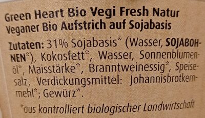 Vegie Fresh ingredients label
