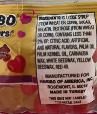 Unknown ingredients label