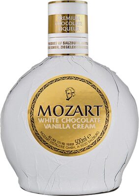 Licor de crema de chocolate blanco y vainilla